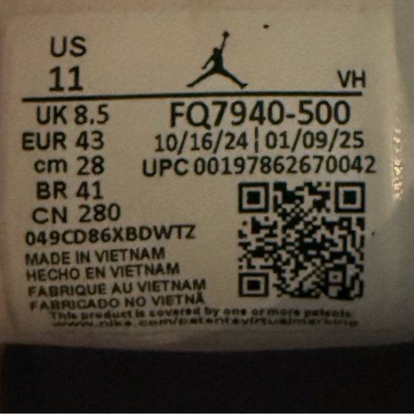 NEW -  Air Jordan 4 RM - Wmn 11/Men 9.5 - “Doll” Purple/White - Picture 6 of 6